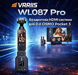 VRRIIS WL087 Pro - бездротова HDMI система передачі відео для DJI Osmo Pocket 3