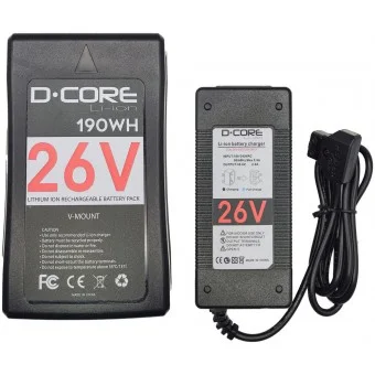 D-Core 26V 190wh V-mount Battery with Charger