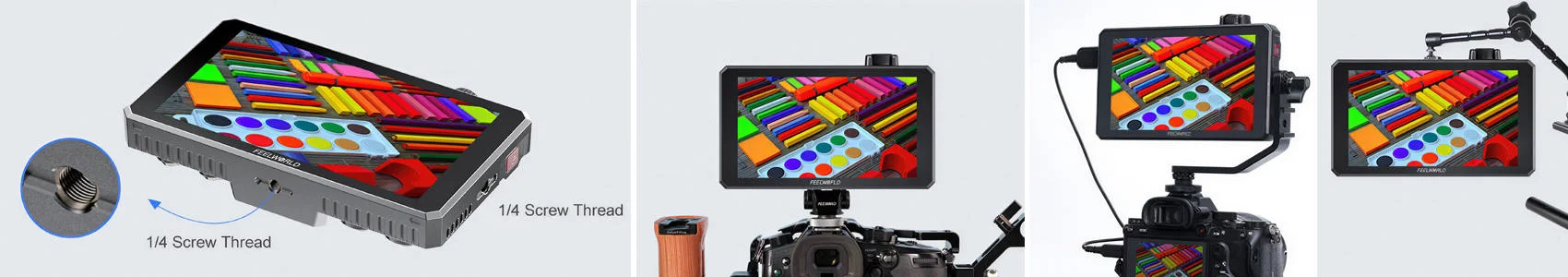 FEELWORLD SC6 алюмінієвий корпус та різьблення 1/4