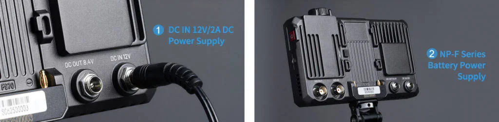 FEELWORLD SC6 живлення від NP-F та DC