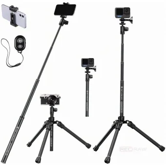 Штатив для смартфона K&F Concept KF09.120 — 3 в 1: селфі палиця, настільний та підлоговий штатив