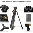 Штатив K&F Concept VA3 з відеоголовою BV20 – професійне рішення для зйомки