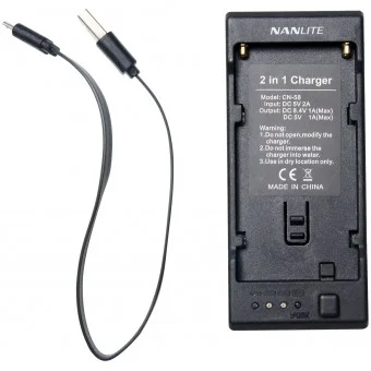 Універсальний зарядний пристрій 2-в-1 для акумуляторів Sony NP-F