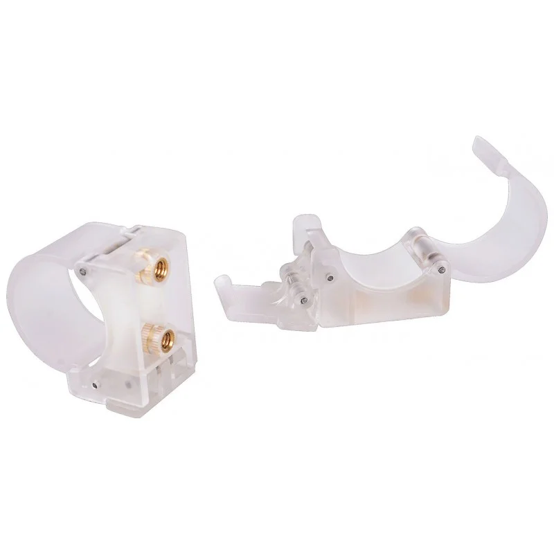 NanLite Pavotube Transparent Polycarbonate T12 LED Tube Mounting Clip with 1/4-20in Receivers