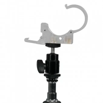 Nanlite Pavotube Transparent  Clip and Mini Ball Head with Hot Shoe Adapter and 1/4''-20 Mount
