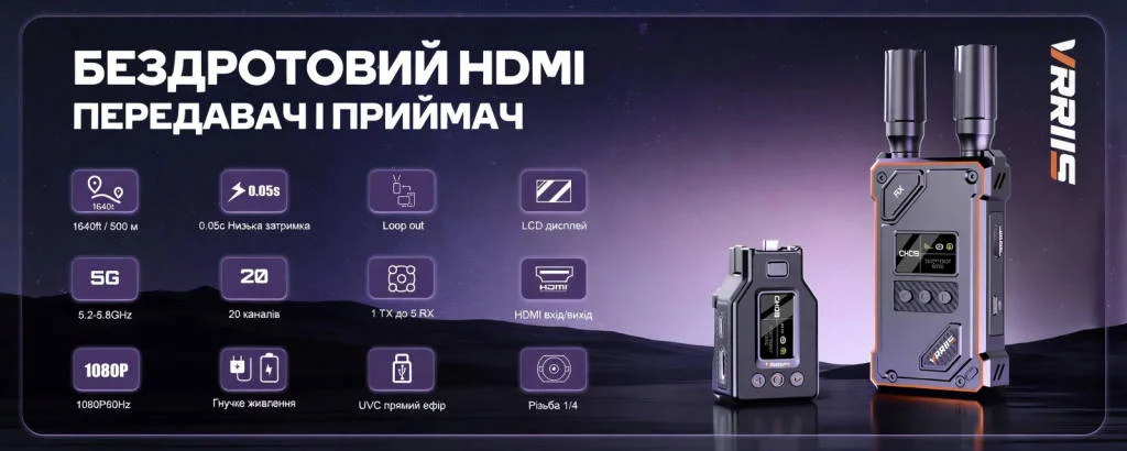VRRIIS WL087 Pro HDMI трансмітер