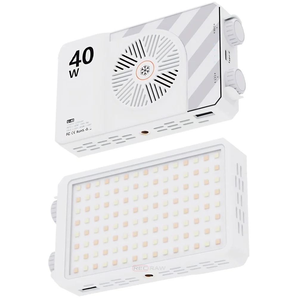 40W LED Camera Light U-40 Bi-Color - Portable Light with 6400mAh Battery