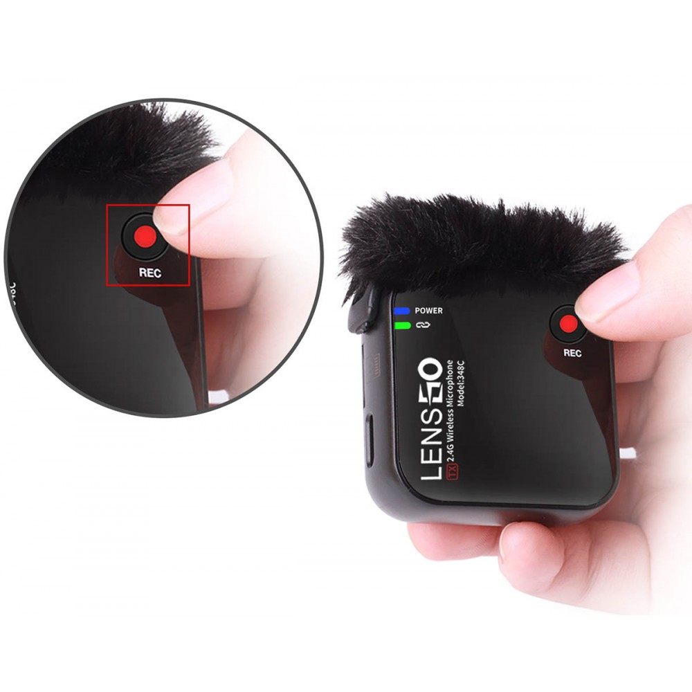 Lensgo 348C Recording Wireless Microphone